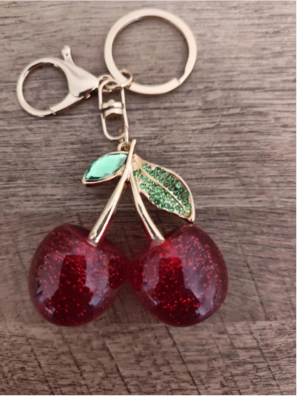 Women's Unbranded Cherry Keychain One Size Gold